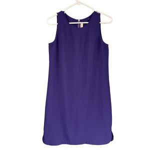0444 Ann Taylor LOFT Purple Shift Dress Size 4 Small